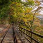 ディープな大井川（１）　井川湖畔の廃線ウォーク　歴史を刻む線路跡