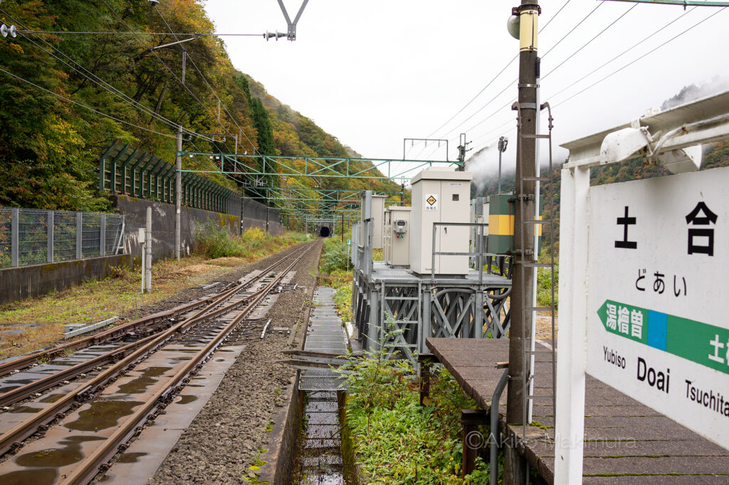 上越線土合駅の上りホーム。無人駅です