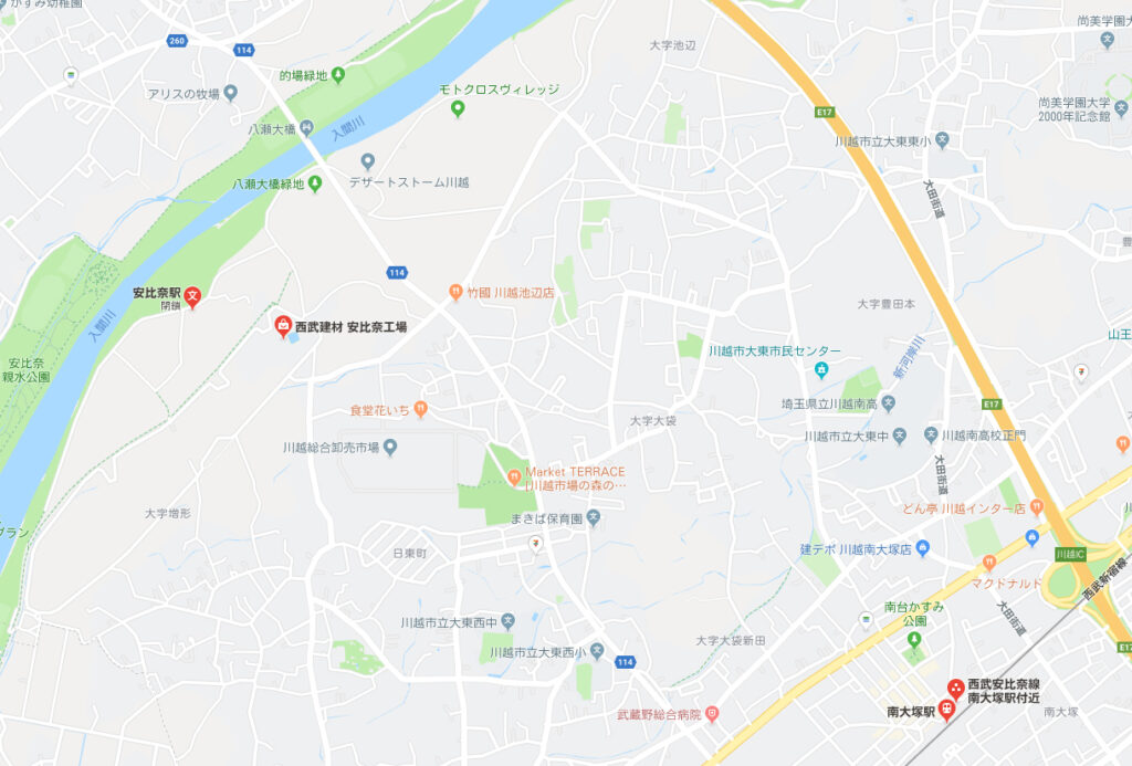 安比奈線の地図