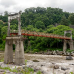 千曲川に架かる一部流出の吊り橋　大杭橋を訪ねて