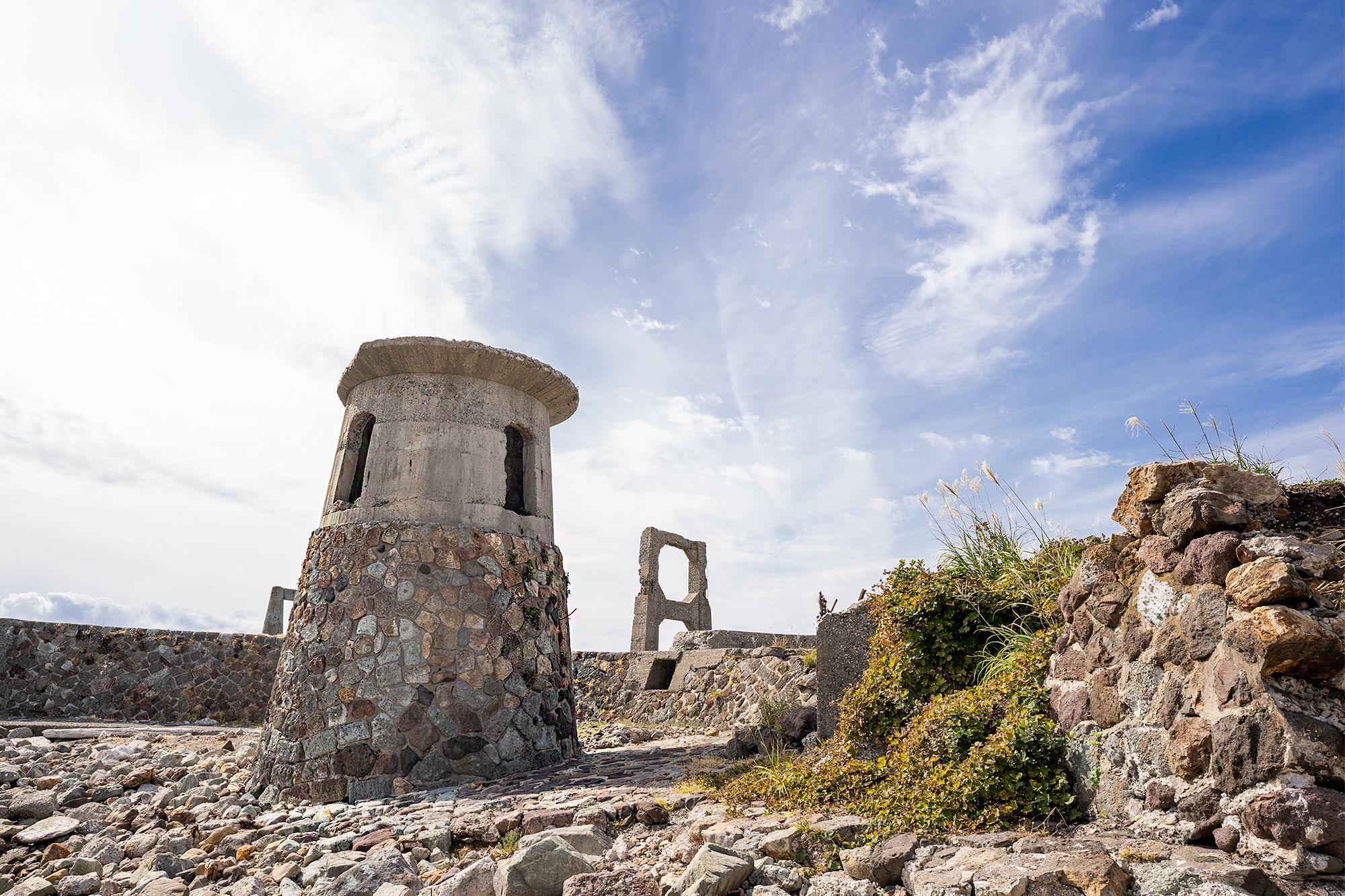 【佐渡の土木旅#2】佐渡島の大間港　土木技術の変遷がわかる石積みの塔【世界遺産】