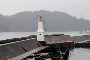 謎の多い片浦港灯台、なぜ防波堤の途中にあるのか？