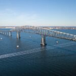 衝撃の映像：コンテナ船衝突で、「フランシス・スコット・キー・ブリッジ」（メリーランド州ボルチモア）の一部が崩落