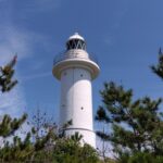 新旧の福浦灯台をコンプリート、700m離れた2灯台のツーショットも撮れた