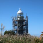 ロケット発射台？改修工事中の積丹出岬灯台
